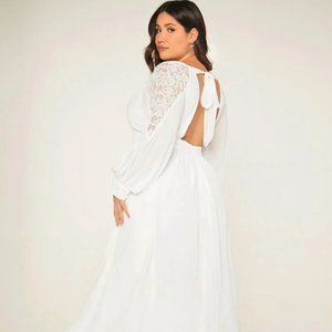 NWT - Women's Maxi Wedding Dress/Reception Dress/White Party Dress Size 18W.
